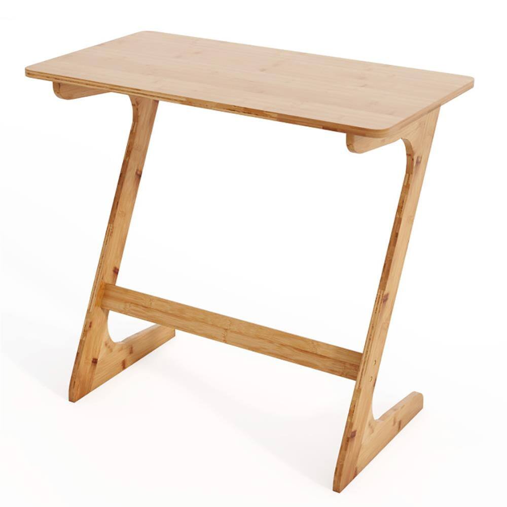 Alt View 9. Kadyn - Sofa Side End Table, End Table, Couch Table,Bamboo Z-Shaped Spacious Sofa Side Table with Space-Saving Tabletop-Natural - Beige.