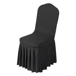 VEVOR - 30 Pcs Chair Covers, Polyester Spandex Chair Cover, Stretch Slipcovers for Wedding Party Dining Banquet - Black