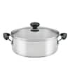 Front. Mirfee - 4 Quart Stainless Steel Dutch Oven, Induction & Dishwasher Safe - Silver.