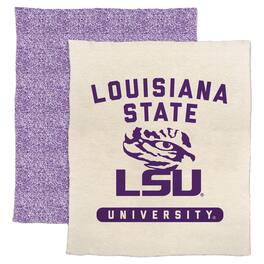 Logo Brands - LSU Tigers 50" x 60" Luxe Dreams Throw Blanket - Oatmeal