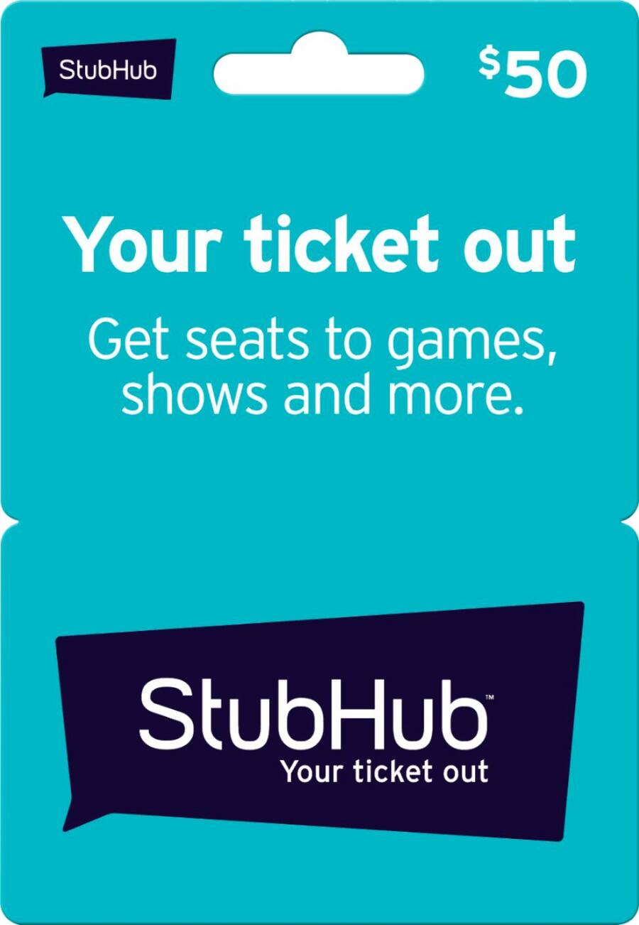 StubHub $50 Gift Card STUBHUB $50 - Best Buy