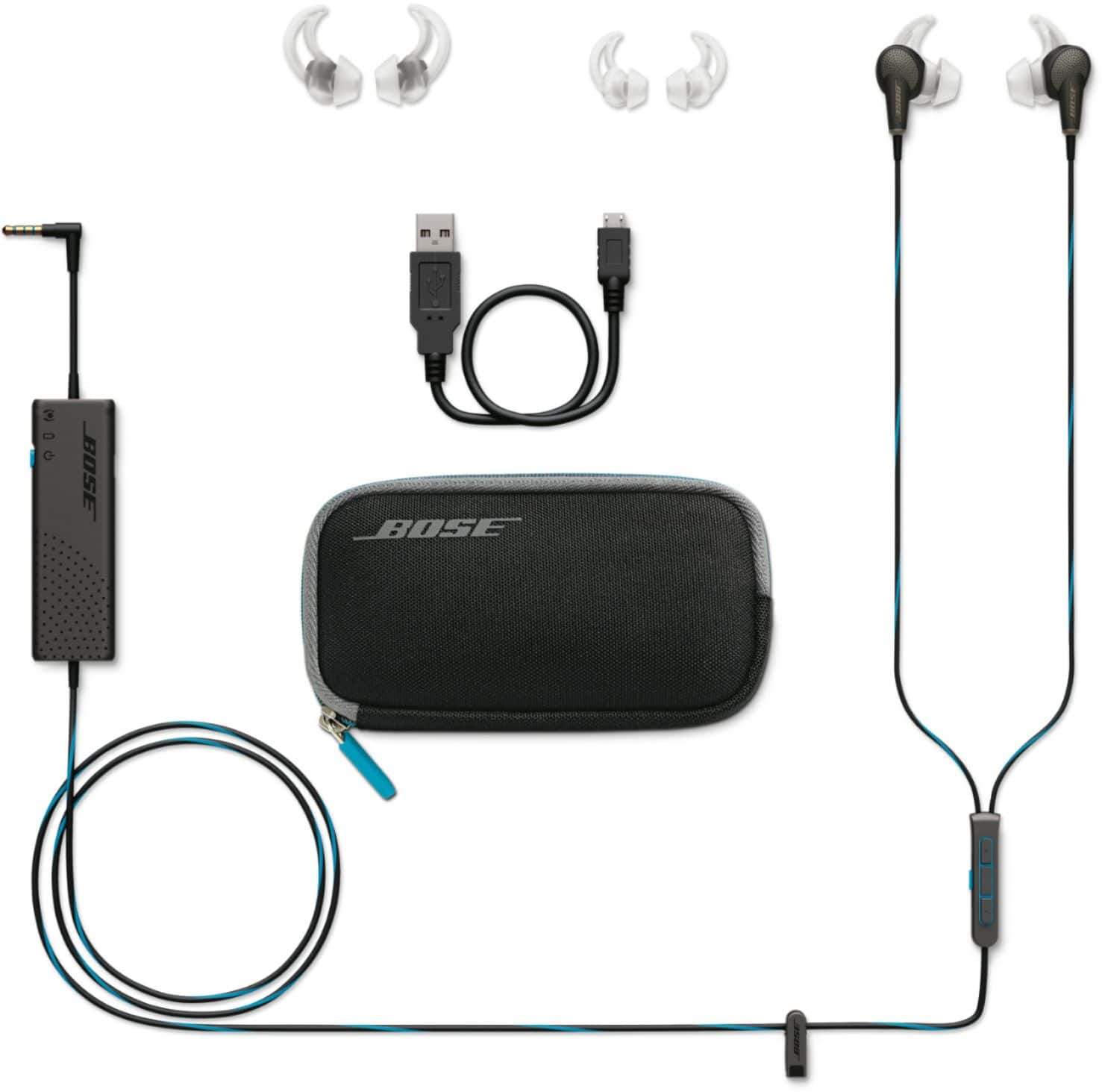 Best Buy: Bose QuietComfort 20 (iOS) Wired Noise Cancelling In-Ear Earbuds  Black 718839-0010