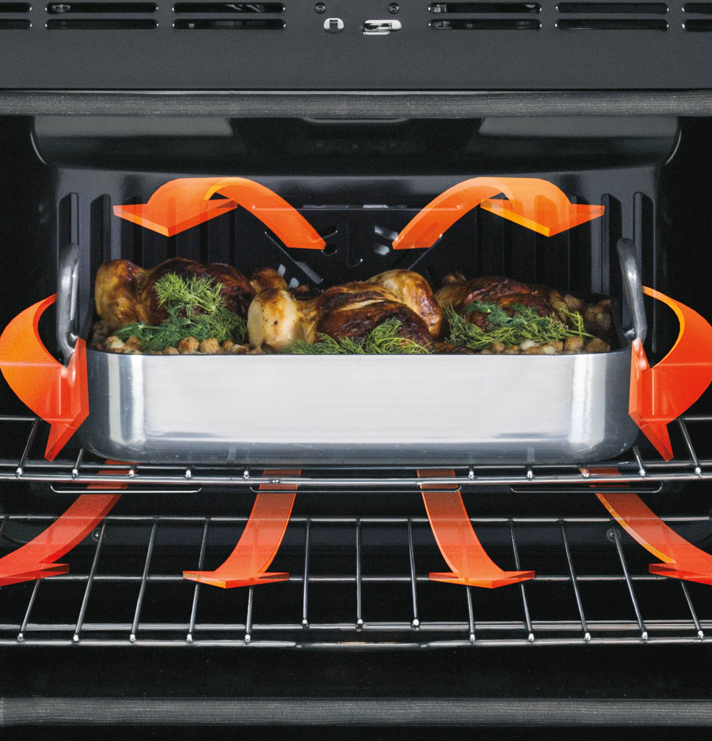 Alt View 22. GE - 27" Smart Built-In Single Electric Convection Wall Oven with Self-Clean, Steam Clean, and No Preheat Air Fry - Black.