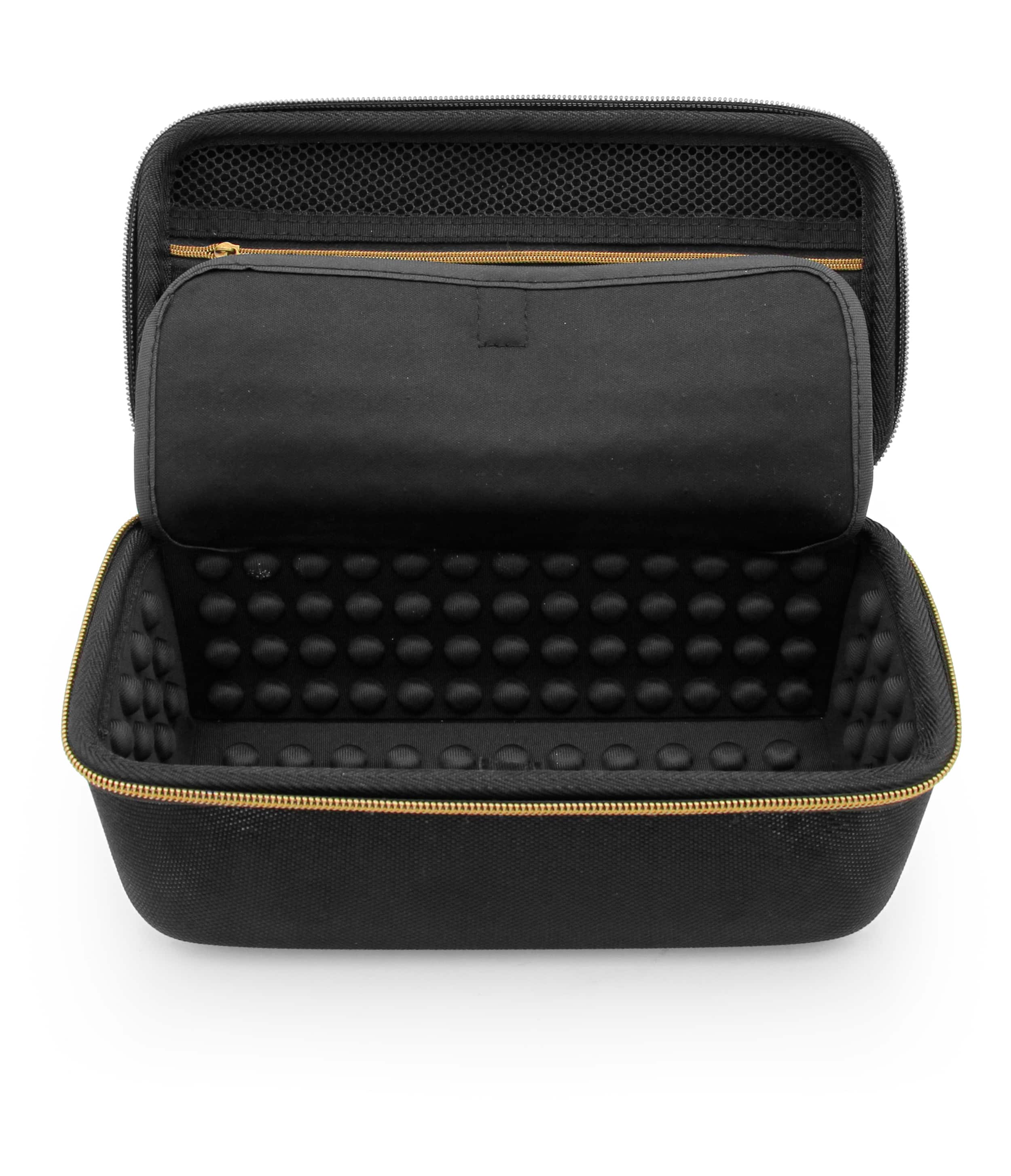 CASEMATIX - Travel Case Fits JBL Flip 5 Portable Bluetooth Speaker – EVA Shell Protection with Accessory Pouch & Handle - Black