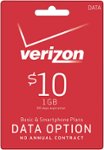 Front Zoom. Verizon Wireless - Prepaid $10 Data Add-On Card - Red.