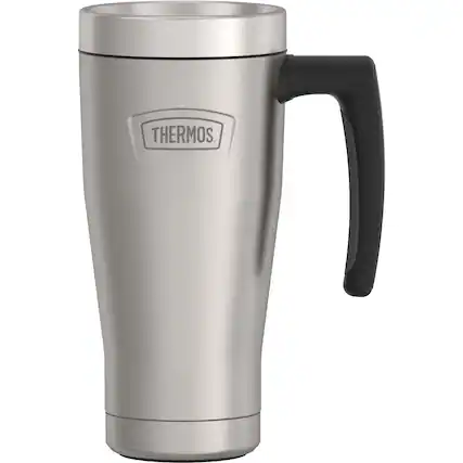 Front. Thermos - Thermos 16 oz. Icon Stainless Steel Travel Mug - Matte Stainless Steel - Matte Stainless Steel.