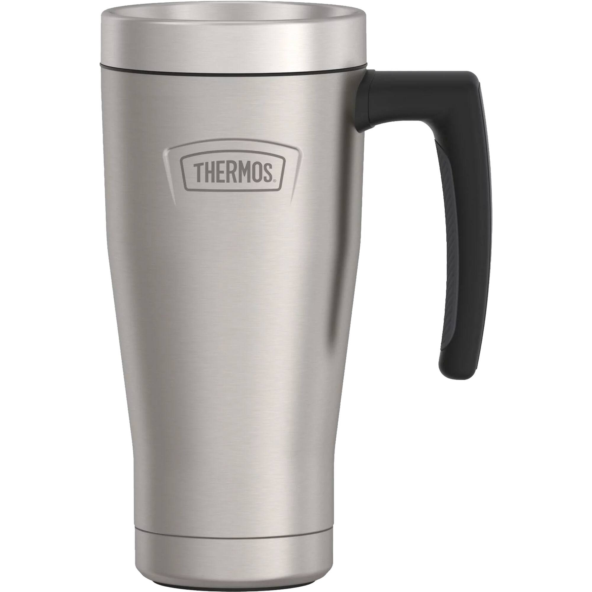 Front. Thermos - Thermos 16 oz. Icon Stainless Steel Travel Mug - Matte Stainless Steel - Matte Stainless Steel.