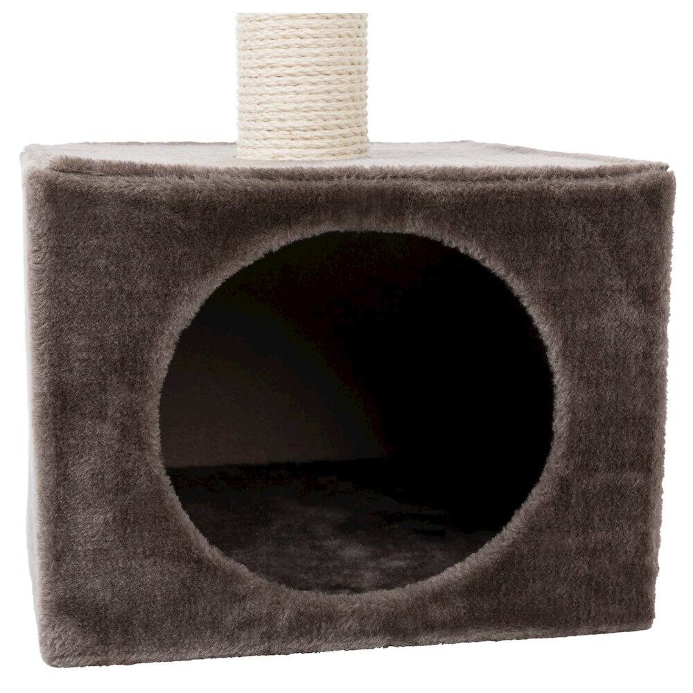 Alt View 1. TRIXIE - San Fernando Plush & Sisal 3-Level Cat Tree, Scratching Posts & Condo - Dark Gray.