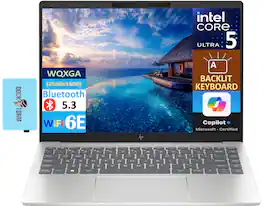 HP - Pavilion Plus 14t-ew100 Laptop 14.0 WQXGA (Intel Ultra 5-125H , 16GB LPDDR5, Win 11 Pro) w/USB Hub - Natural Silver