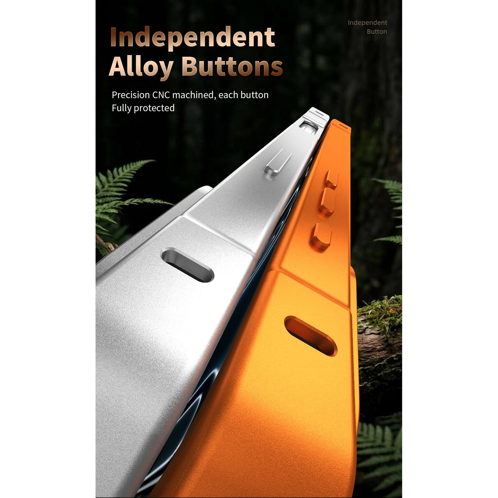 Independent Alloy Buttons

Precision CNC machined, each button Fully protected

Independent Button