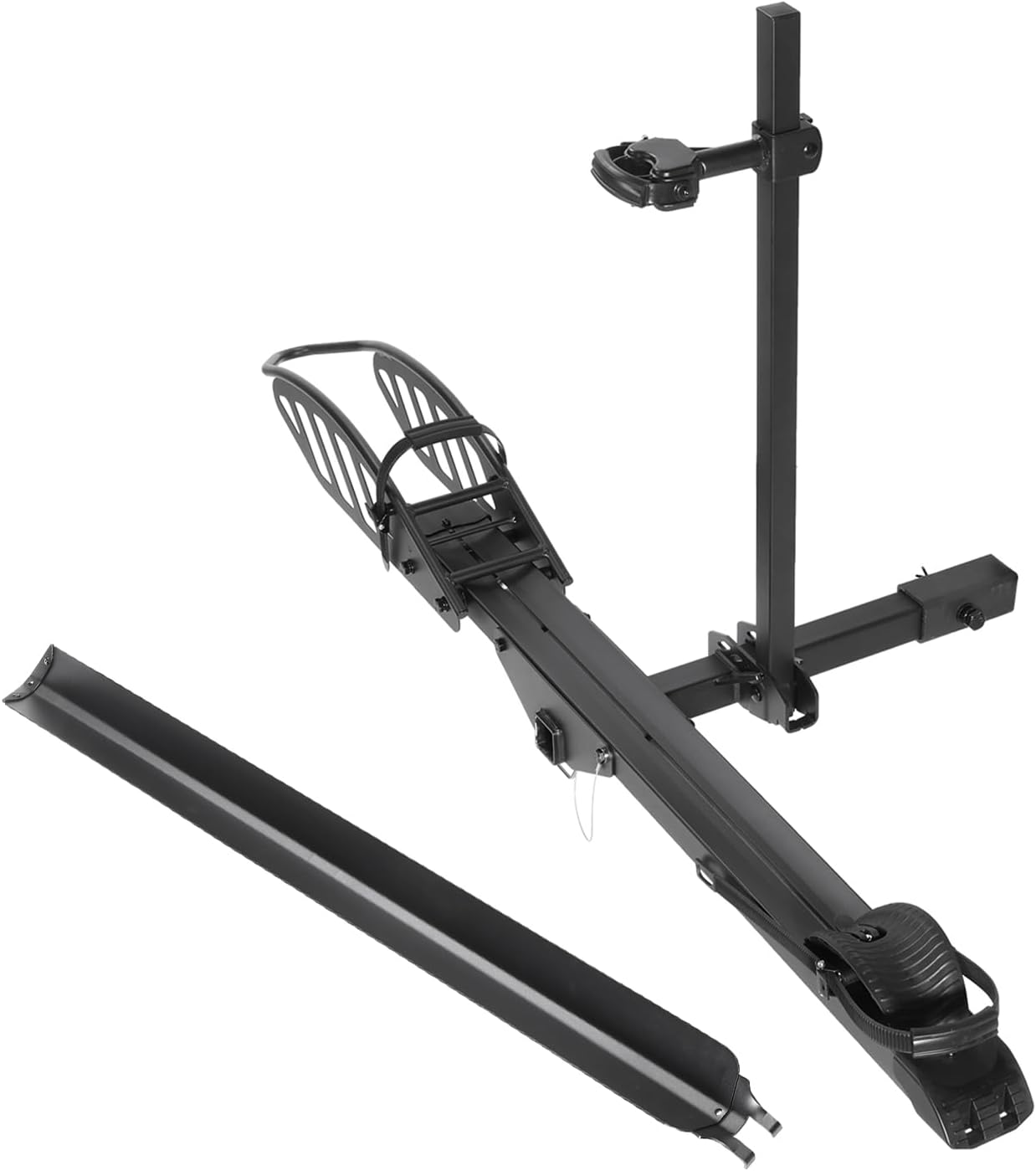 Front. Young Electric - Young Electric 1-Bike Rack Sole R Hitch-Mount Platform E-Bike Rack with Ramp - Black.