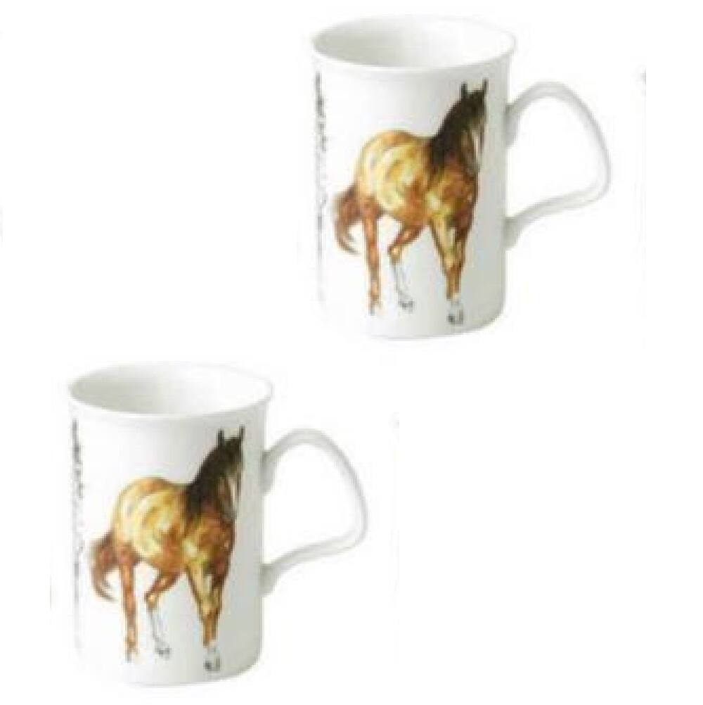 Alt View 2. Jiallo - Roy Kirkham Lancaster Mug - My Horse Set of 6, Bone China Ceramic Made in England - Mutli color.