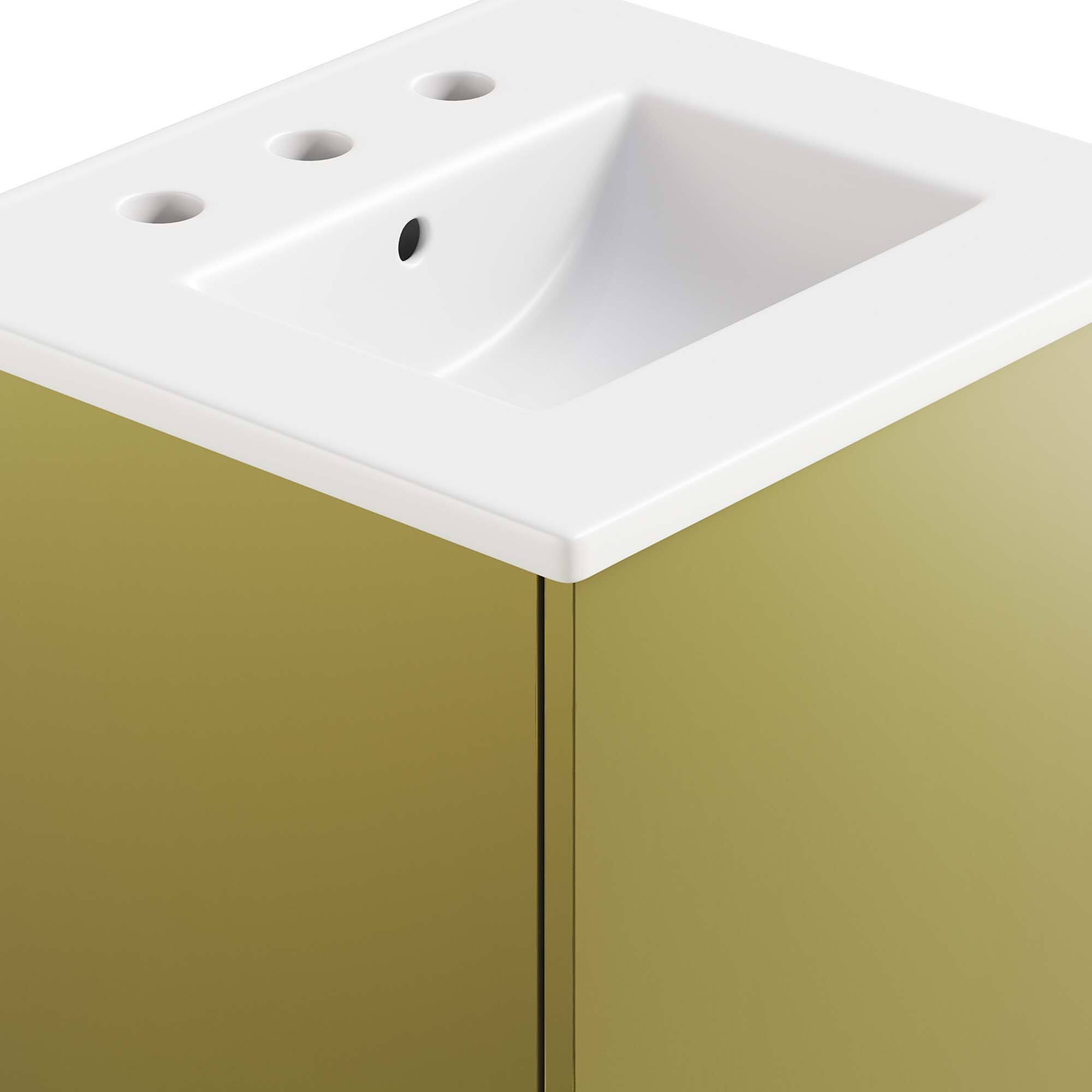 Alt View 7. Modway - Quantum Bathroom Vanity Basin Included by Modway - White Gold.
