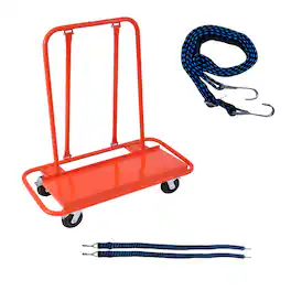 LOVMOR - 3000-Lb Drywall Sheet Cart and Panel Dolly for Material Handling - Orange