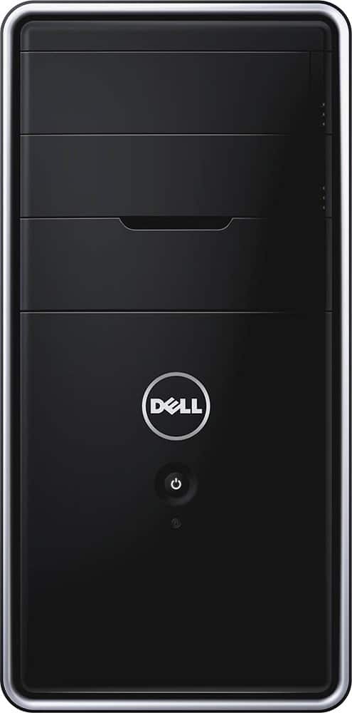 Front. Dell - Inspiron Desktop - Intel Core i5 - 12GB Memory - 2TB Hard Drive - Pre-Owned - Black.