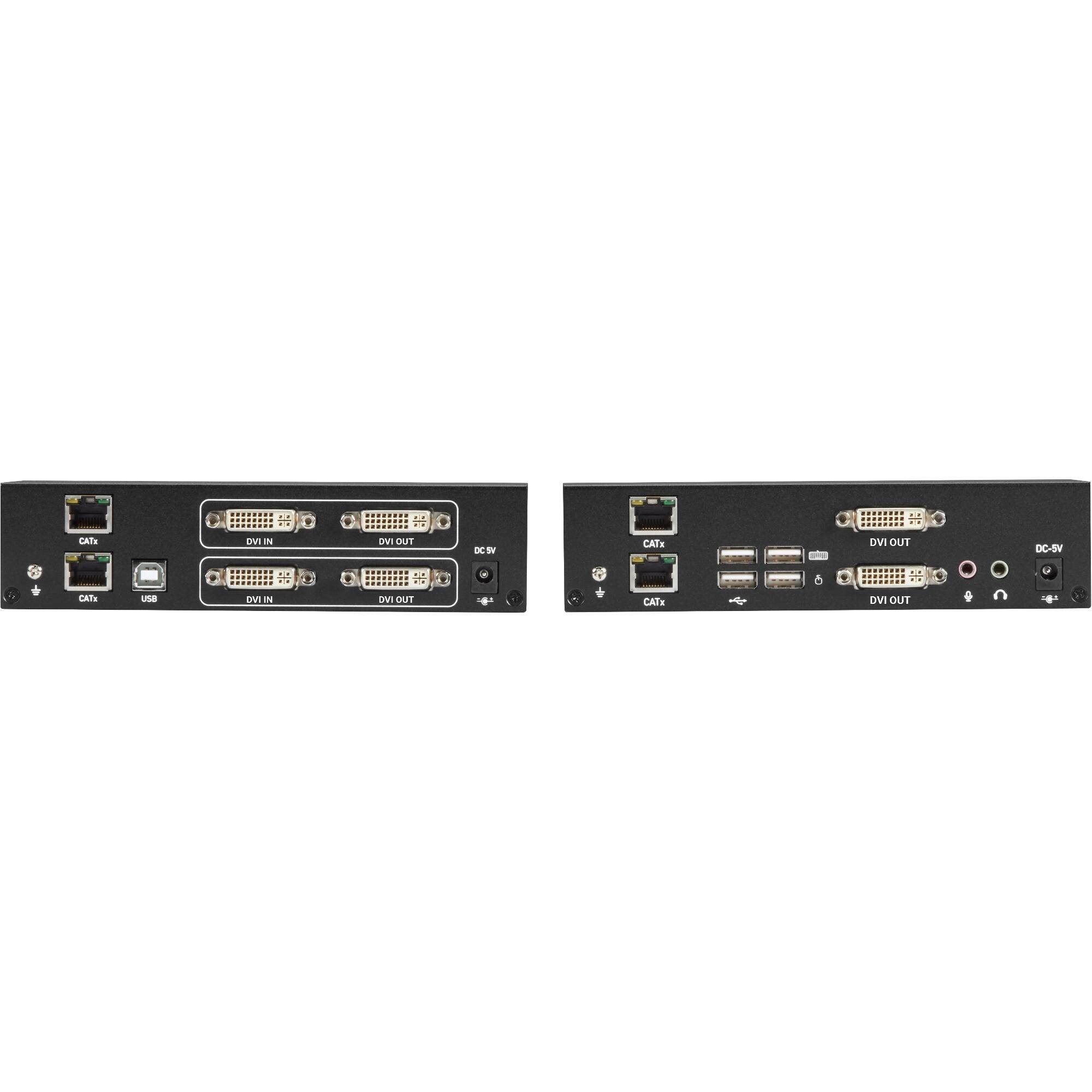 CATx  
DVI IN  
DVI OUT  
DC 5V  
CATx  
USB  
DVI IN  
DVI OUT  
DC-5V