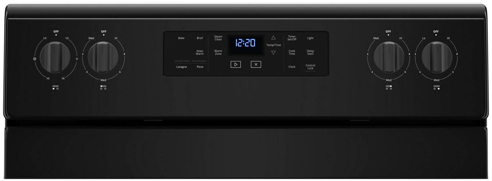 The text on the image reads:

"La OFF Lo 2 Melt OFF H I Bake Broil Keep Warm Steam Clean Warm Zone 12:20 Timer Set 2 Melt OFF M a 3 Le OFF H a O 4 EROZEN Lasagna - Puzza x Clock Control Lock E . H H Med Med Med 00O ENS DOO"

The corrected text would be:

"La OFF Lo 2 Melt OFF H I Bake Broil Keep Warm Steam Clean Warm Zone 12:20 Timer Set 2 Melt OFF M a 3 Le OFF H a O 4 EROZEN Lasagna - Puzza x Clock Control Lock E . H H Med Med Med 00O ENS DOO"

The text is a combination of various settings and instructions for a stove or oven, including the time and temperature settings. The text also includes the name "EROZEN Lasagna - Puzza" and the name "Clock Control Lock E . H H Med Med Med 00O ENS DOO."