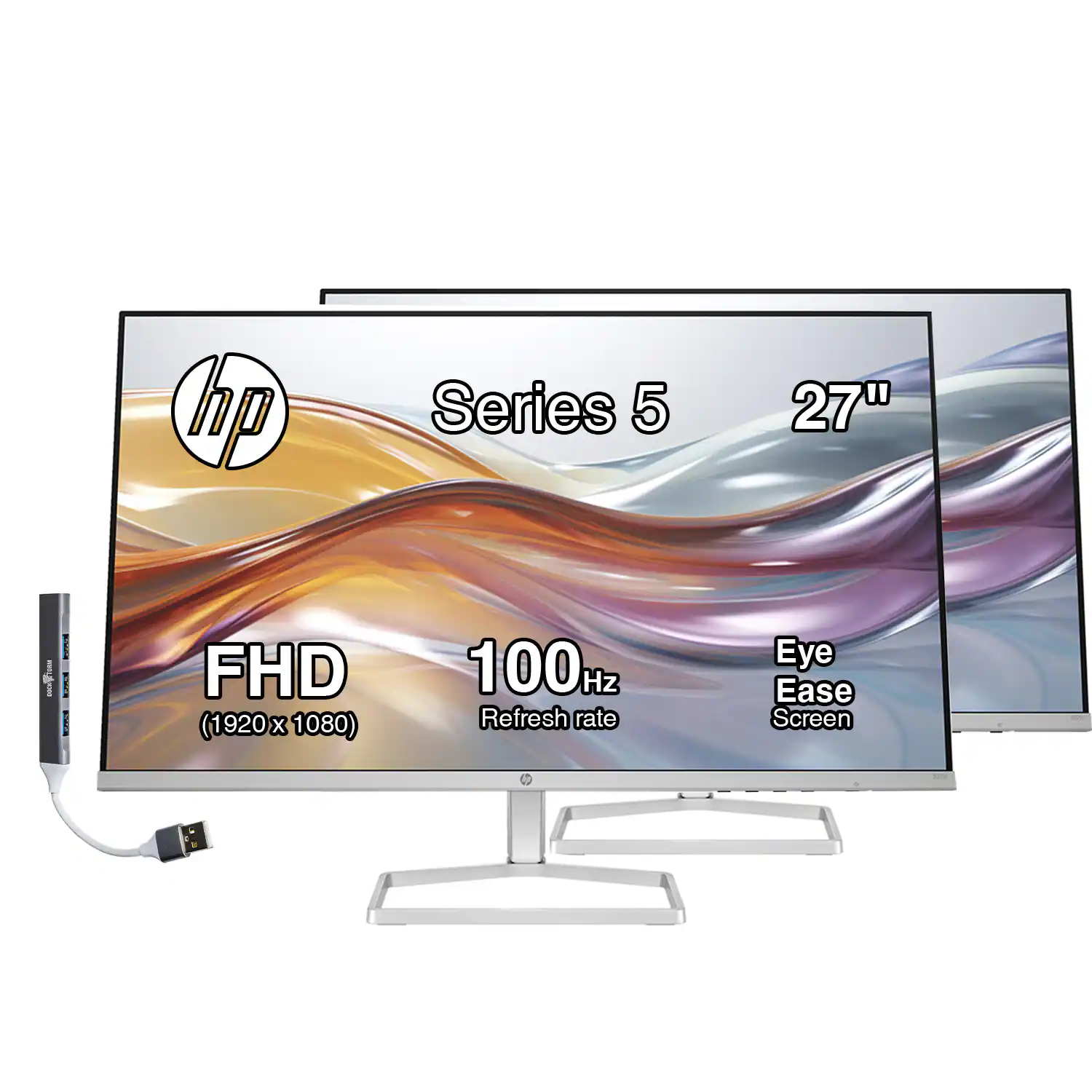 HP Series 5 27" FHD (1920 x 1080) 100Hz Refresh Rate Eye Ease Screen