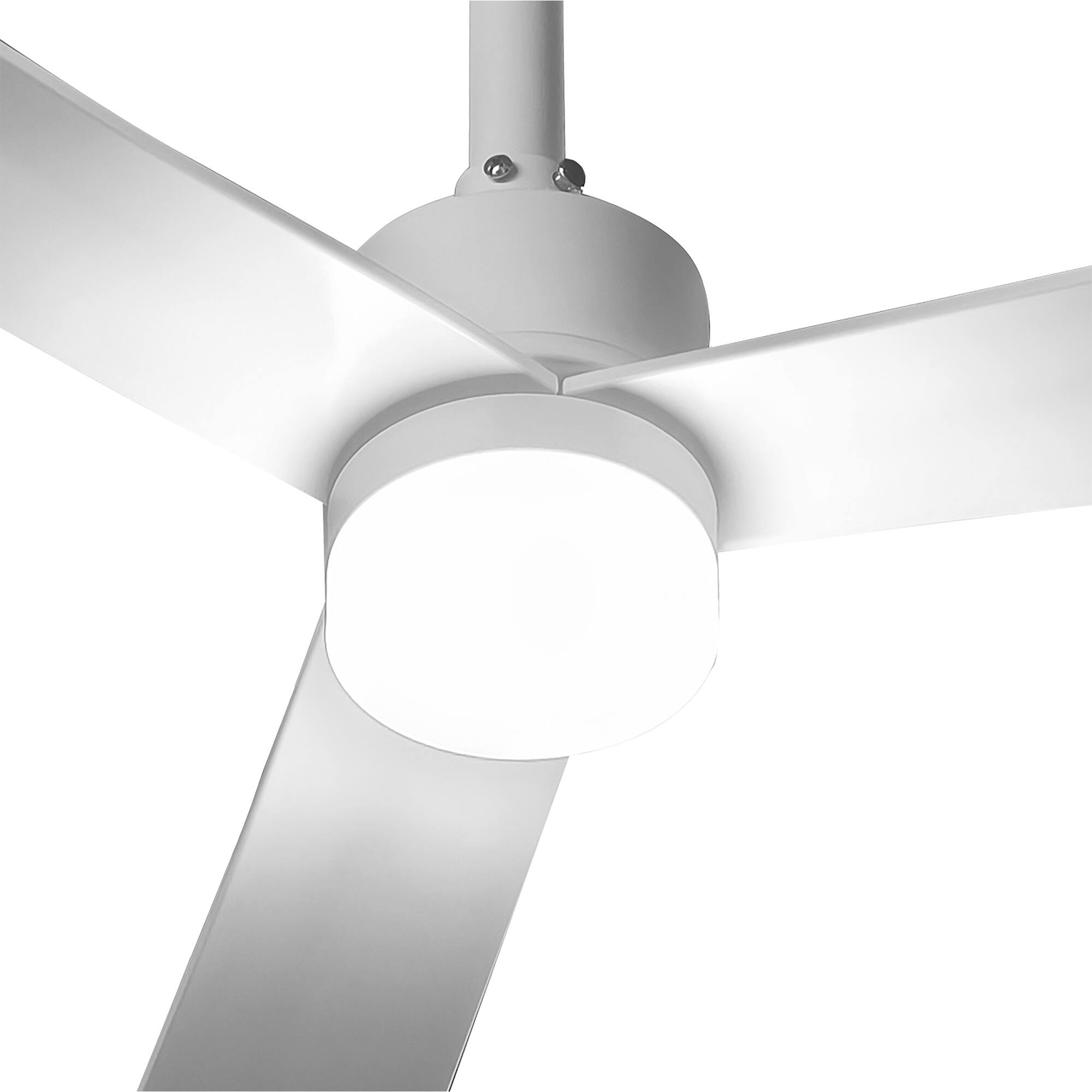 Alt View 4. Parrot Uncle - 50" Modern White 3CCT Integrated LED Ceiling Fan with Light and Remote - White.