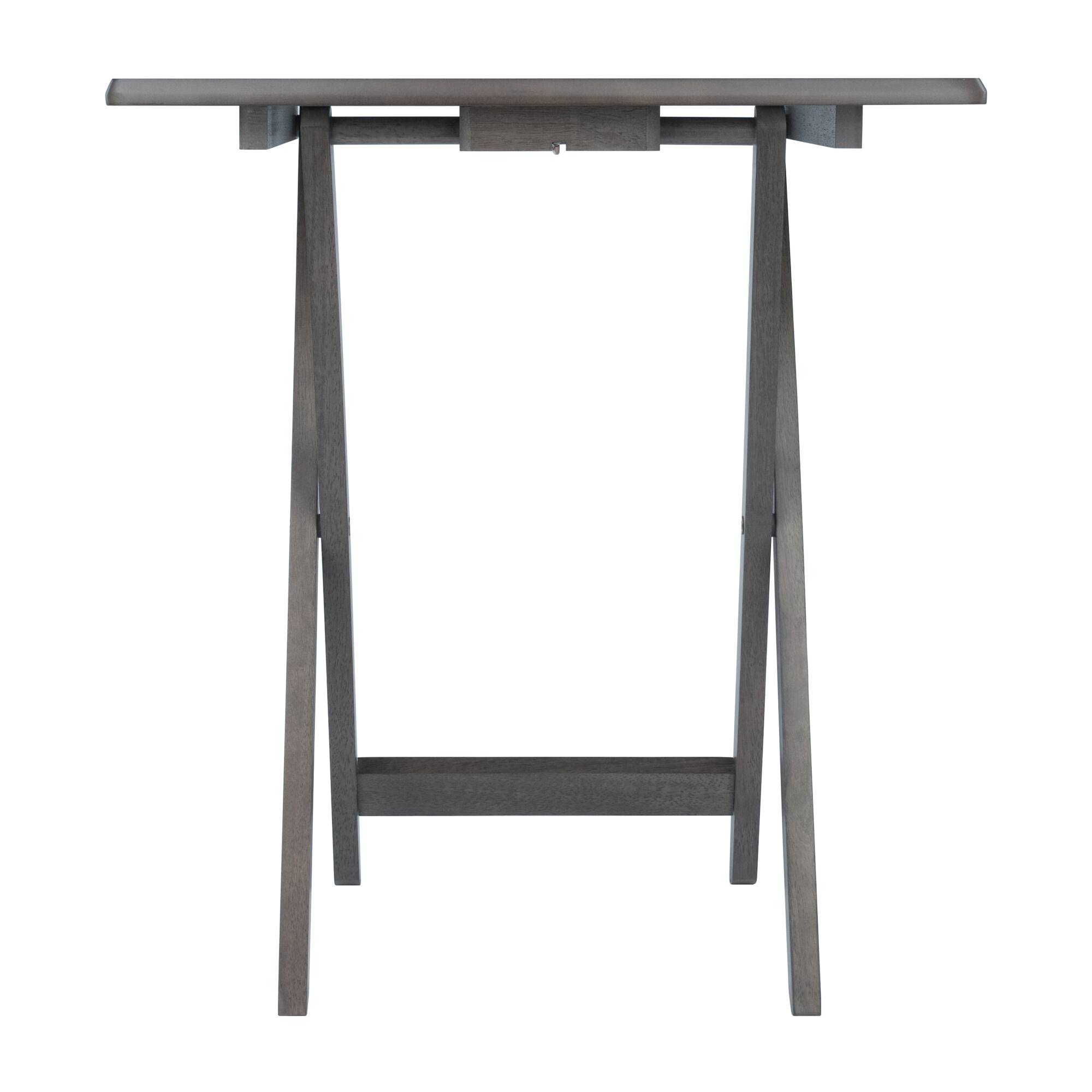 Alt View 7. Winsome Wood - Dylan 5-Pc Oversized Snack Table Set - Oyster Gray.