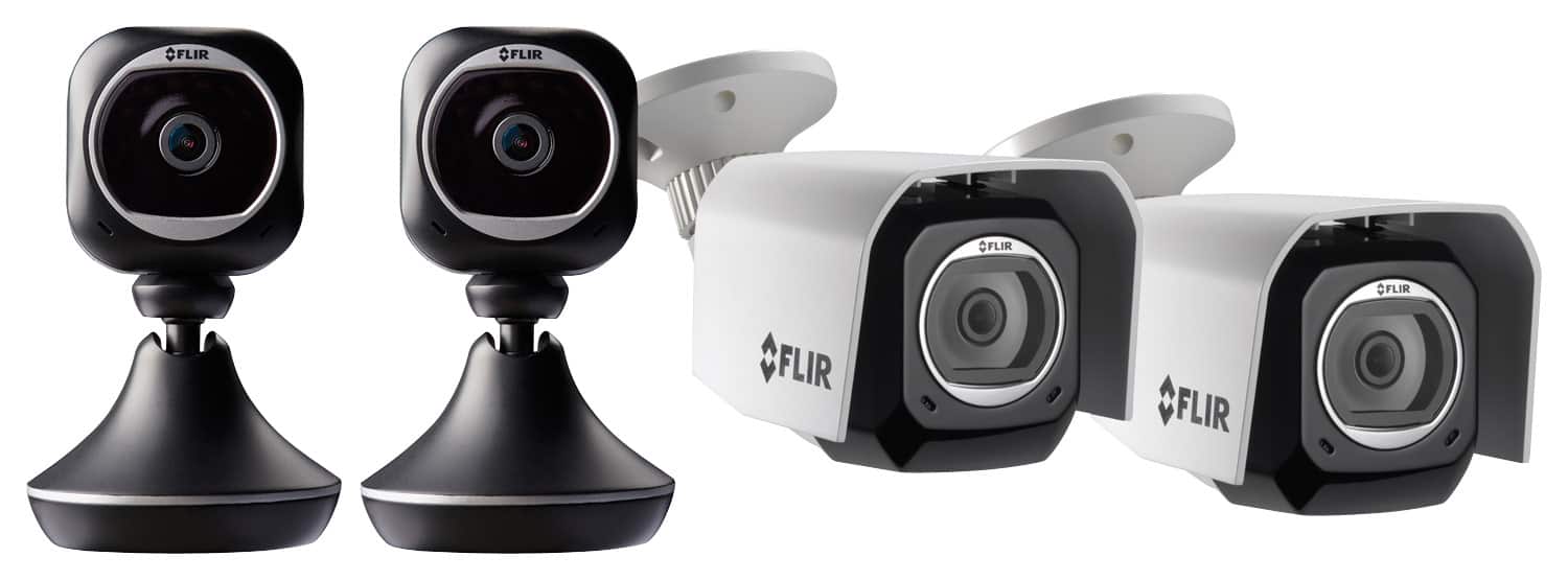Front. FLIR - FX Wireless Surveillance Cameras (4-Count) - Black/Silver.