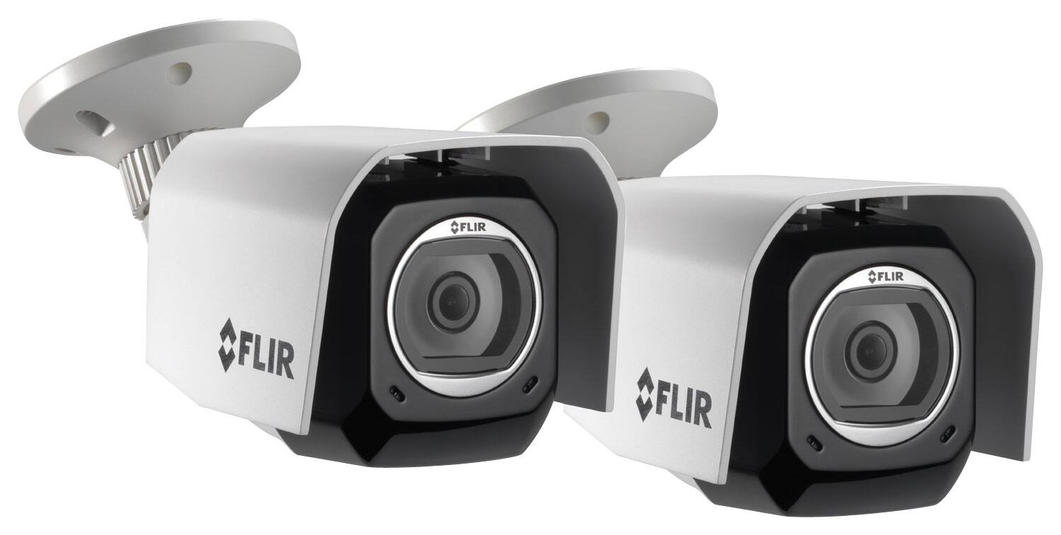 Front. FLIR - FX Wireless Surveillance Cameras (2-Pack) - Black.