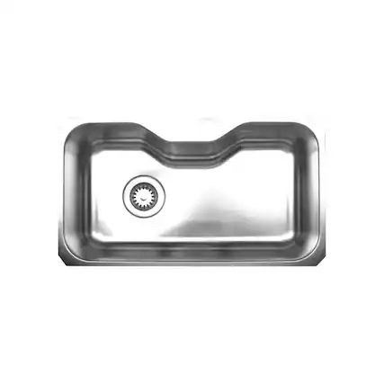 Front. Whitehaus - Noah's Collection Brushed Stainless Steel Single Bowl Undermount Sink - Silver.