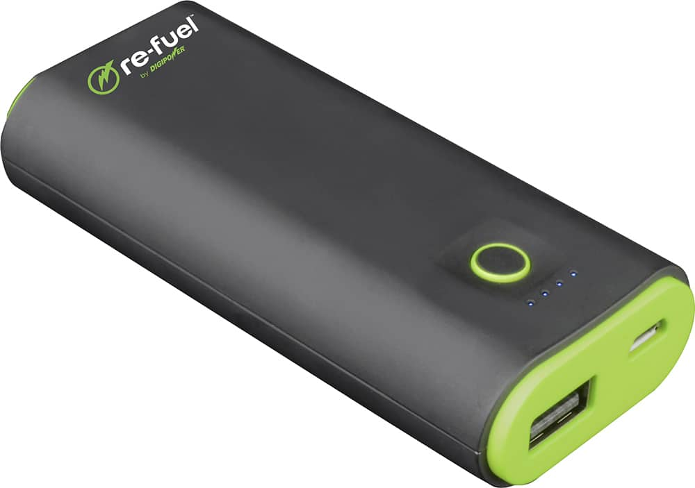 Best Buy: Digipower Re-Fuel Portable Lithium-Ion Charger 5200 mAh Black ...