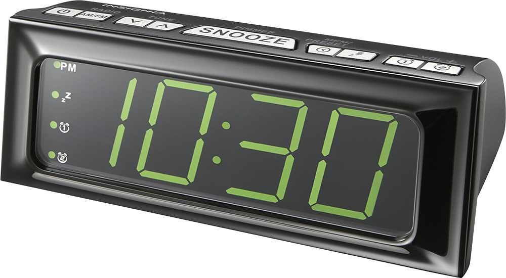 Insignia Digital AM//FM Alarm Clock Radio Large LED Display
