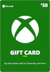 Front. Microsoft - Xbox $50 Gift Card - Green.