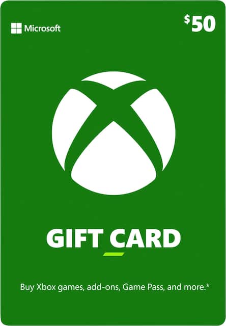 Microsoft Xbox 50 Gift Card XBOX MICROSOFT GIFT CARD 2015 Best Buy
