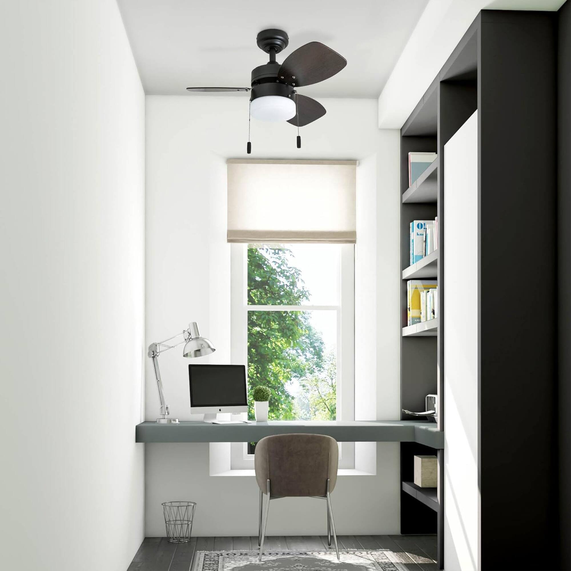 Alt View 1. Honeywell - Honeywell Ocean Breeze 30" Indoor Ceiling Fan with Light & Pull Chain, Bronze - Bronze.
