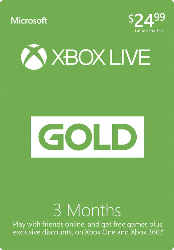 Xbox live gold membership on sale cost