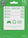 Front Zoom. Microsoft - $15 Xbox Gift Cards (3-Pack) + $5 Bonus.
