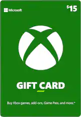 Front. Microsoft - Xbox $15 Gift Card - Green.