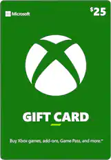 Front. Microsoft - Xbox $25 Gift Card - Green.