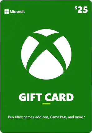 Front. Microsoft - Xbox $25 Gift Card - Green.