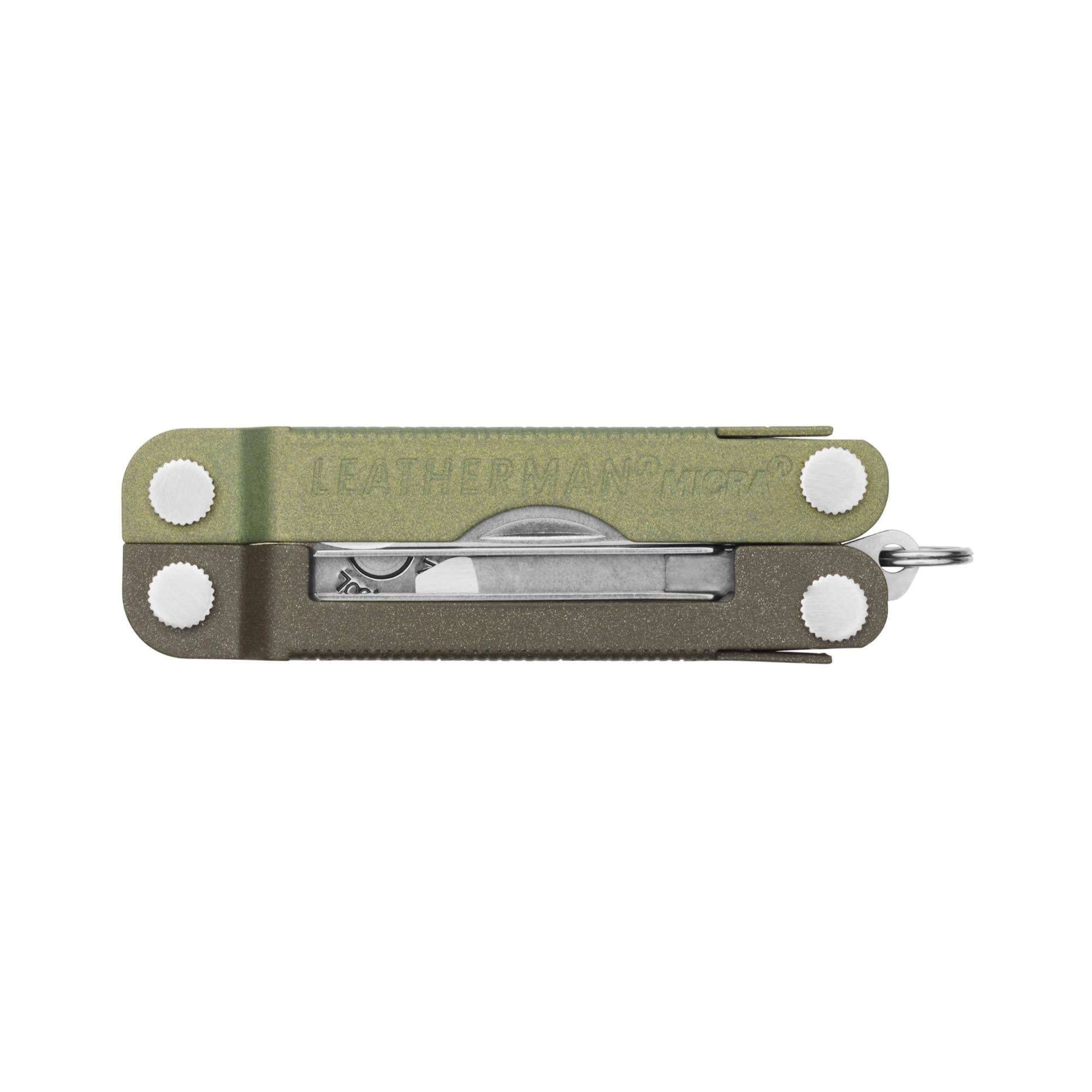 Alt View 2. LEATHERMAN - Micra, Keychain Multi-tool with Grooming Tools, Mini Pocketknife for Everyday Carry (EDC) - Spruce.