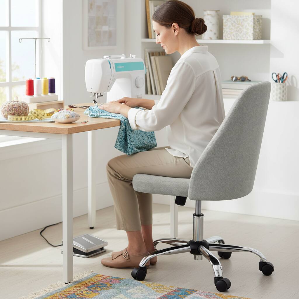 Alt View 4. AOITUN - Home Office Desk Chair, Office Chairs Desk Chair Rolling Task Chair Computer Chair Adjustable with Wheels Armless - Gray.