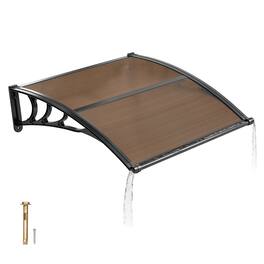 VEVOR - Awnings for Door Entrance, 38 x 40 in, Exterior Front Door Window Awnings with Drainage & ABS Bracket - Brown