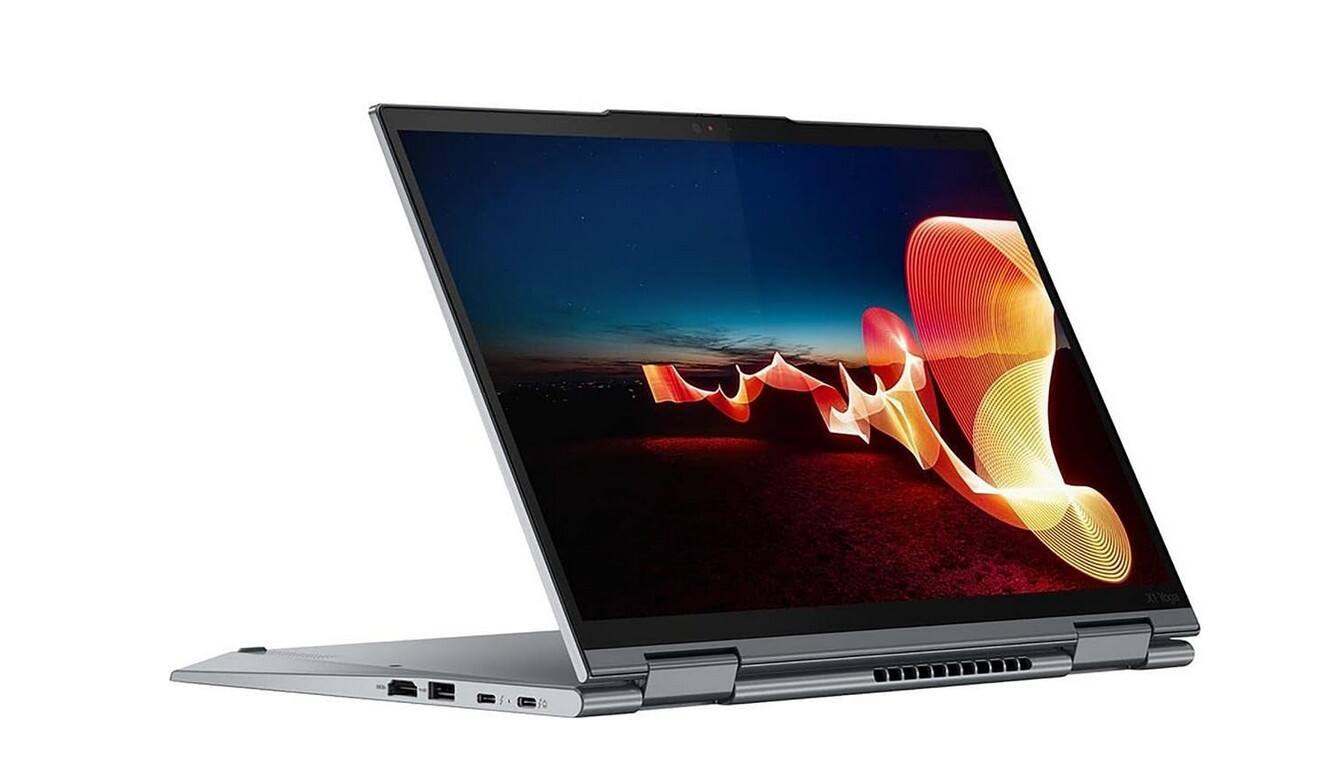 Angle. Lenovo - ThinkPad X1 Yoga Gen 7 Business Laptop PC 2 in 1 FHD+ |Intel Core i5-12th | 16GB RAM | 256GB NVMe | Webcam | Win 11 Pro..