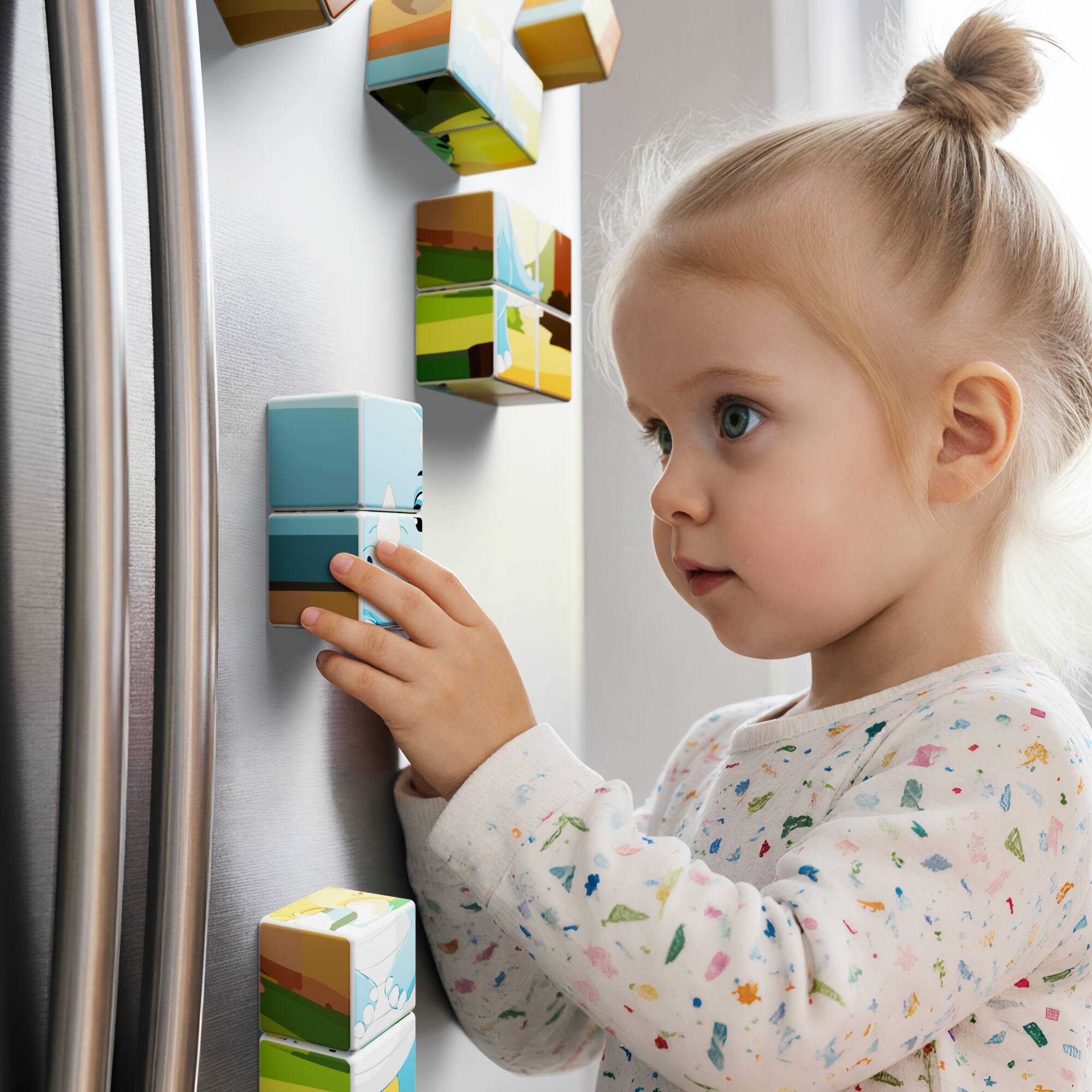 Alt View 9. Contixo - Contixo ST9 25-Piece Magnetic Dinosaur Puzzle Blocks – 6 Puzzles in One, STEM Learning Toy for Kids Ages 3+.