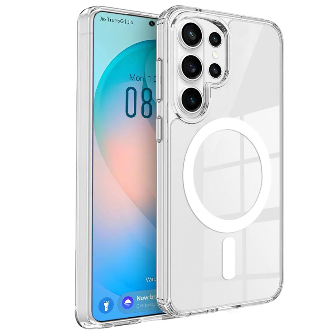 Entronix - [Magnetic] Case Compatible with Galaxy S26 Ultra - [Hard Back] Cover - Clear