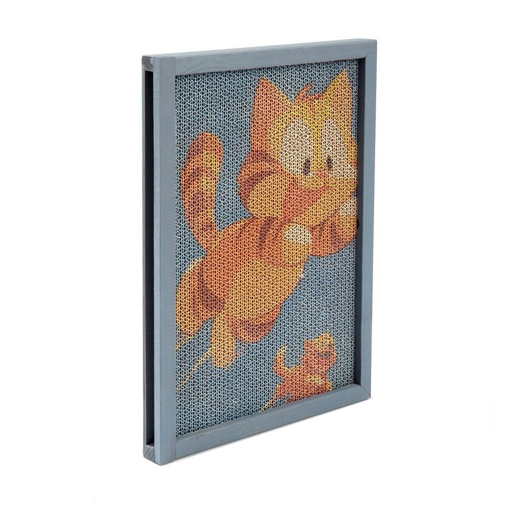 Alt View 4. Resenkos - Resenkos Cat Scratching Post Set With Adorable Patterns, 15 Pieces, Pet Scratch Mat, Feline Scratch Board, Gray - Gray.