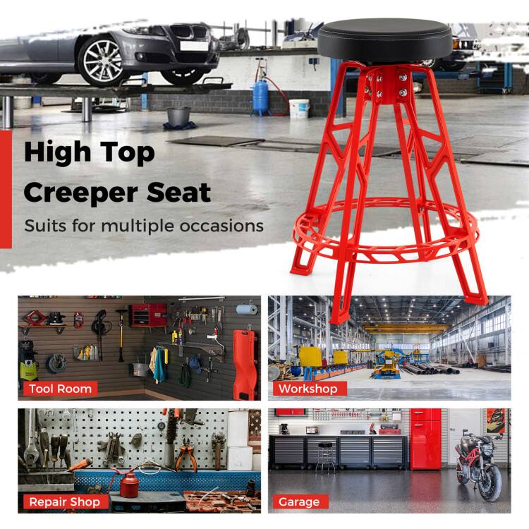 High Top Creeper Seat  
Suits for multiple occasions  

Tool Room  
Workshop  
Repair Shop  
Garage