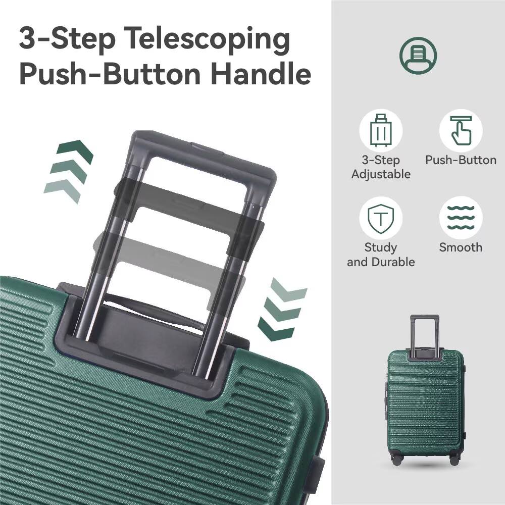 3-Step Telescoping Push-Button Handle

- 3-Step Adjustable
- Push-Button
- Study and Durable
- Smooth