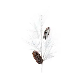 BreeBe - Pine and Cone Spray (Set of 6) - White, Brown