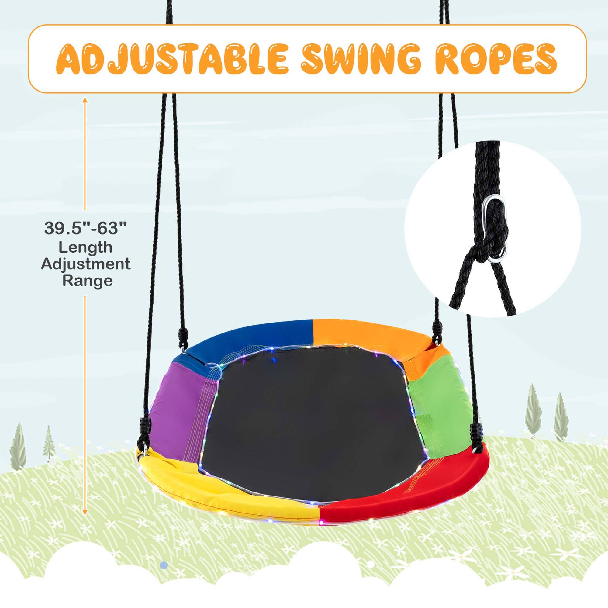 ADJUSTABLE SWING ROPES  
39.5"-63" Length Adjustment Range