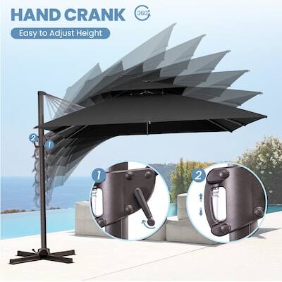 HAND CRANK 360 Easy to Adjust Height