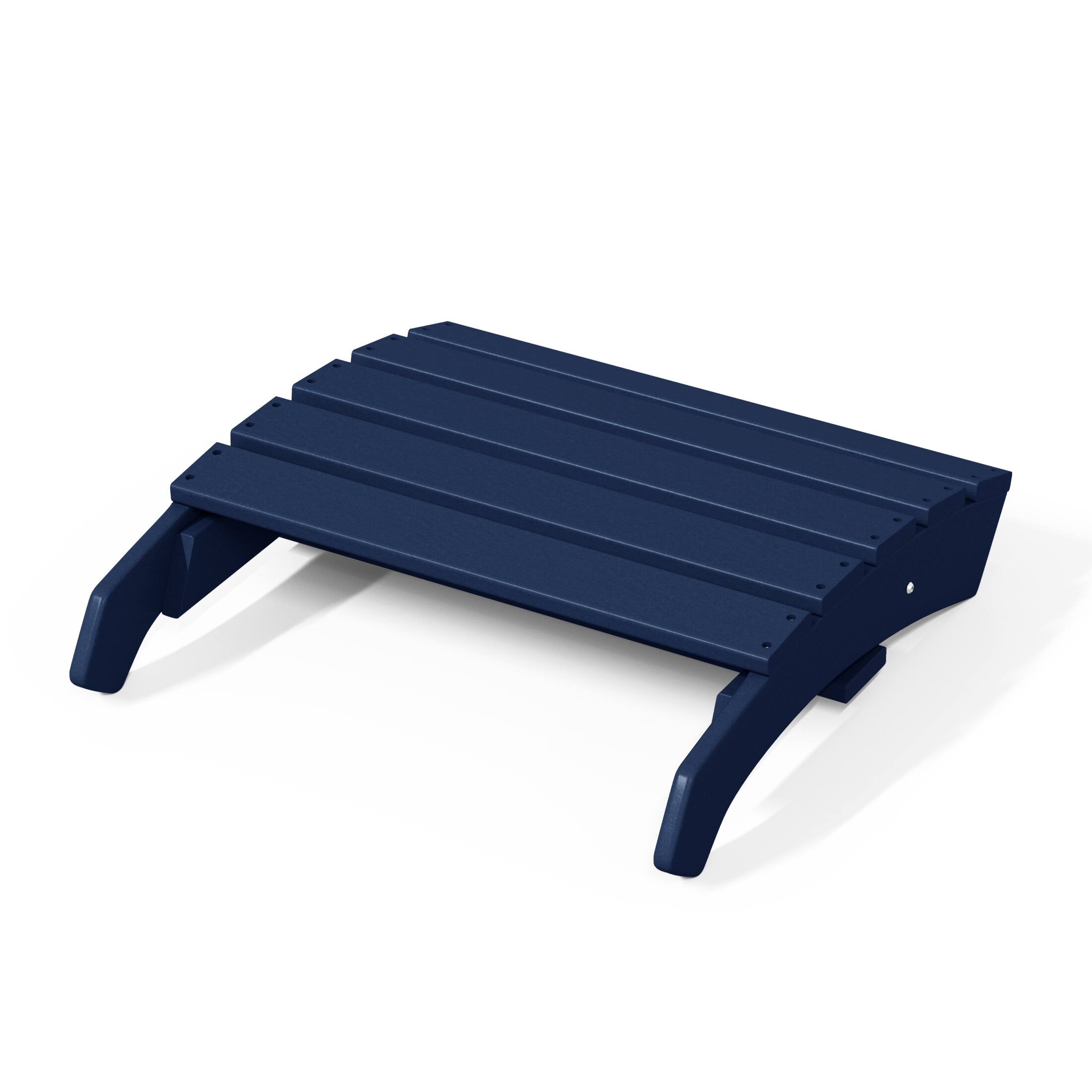 Alt View 4. WestinTrends - WestinTrends Dylan Outdoor Adirondack Chair With Ottoman 2-Piece Set - Navy Blue.